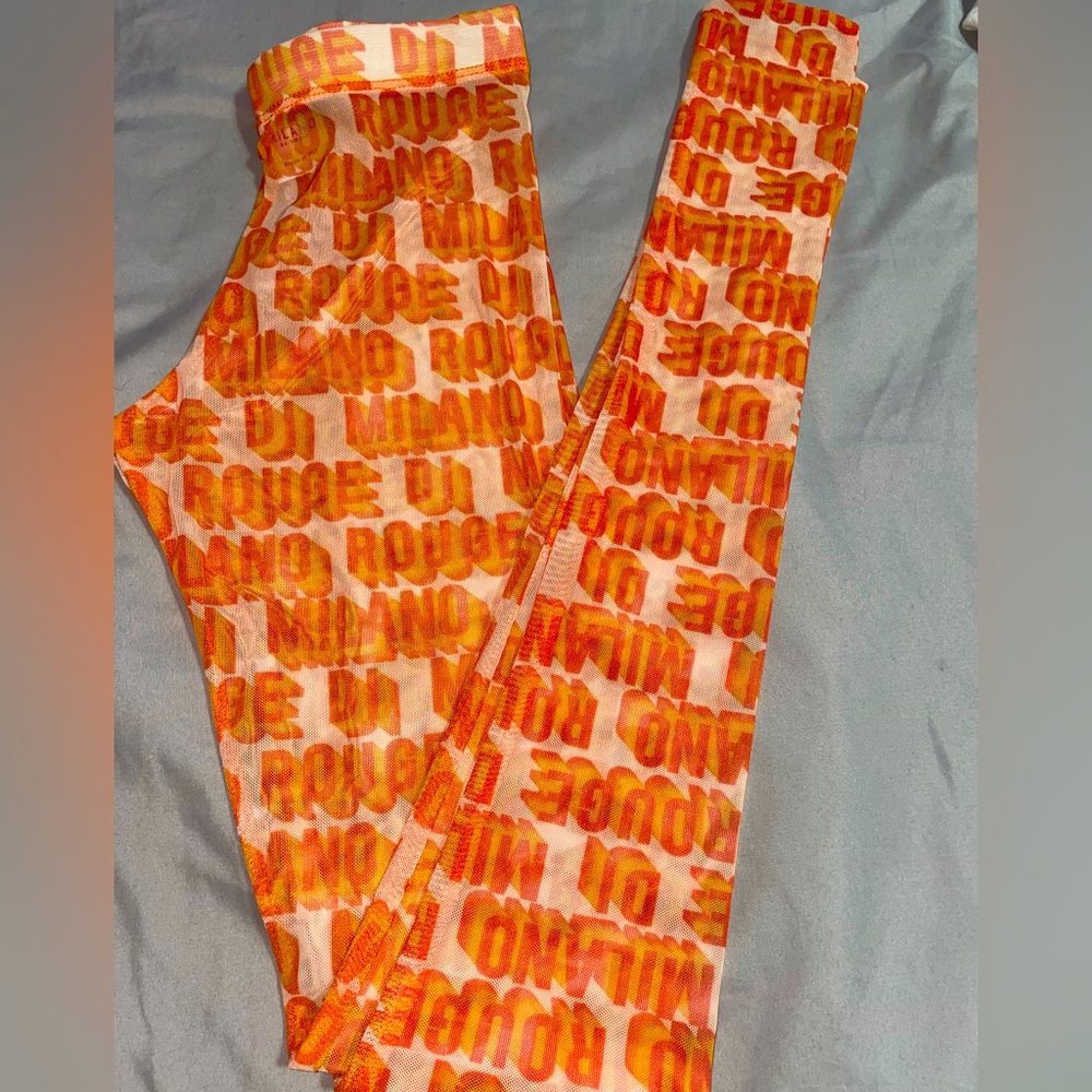 Mesh orange Milano leggings
